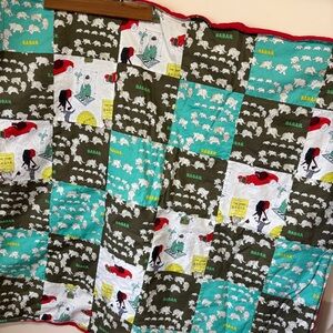 Babar the Elephant 90s Y2K TV Cartoon Handmade Patchwork Quilt FLAWED